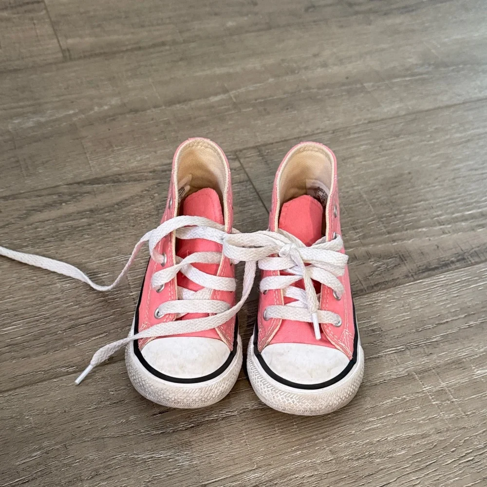 Converse Kids Pink High-Top Canvas Sneakers